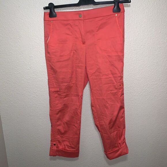 Chico’s Women’s Crop Pants Size 00 Pink Mid Rise - Picture 1 of 6